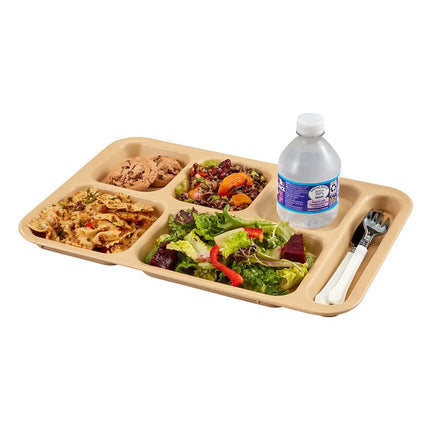 Khay Nhựa Hình Chữ Nhật Cambro PS1014161 6 Ngăn, 25.4 x 36.8 cm, Be