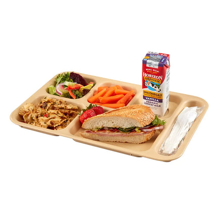 Khay Nhựa Hình Chữ Nhật Cambro PS1014161 6 Ngăn, 25.4 x 36.8 cm, Be