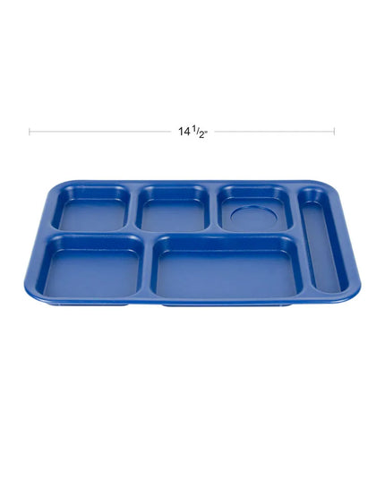 Khay Nhựa Hình Chữ Nhật Cambro PS1014186 6 Ngăn, 25.4 x 36.8 cm, Xanh Navy