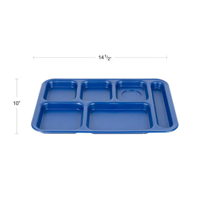 Khay Nhựa Hình Chữ Nhật Cambro PS1014186 6 Ngăn, 25.4 x 36.8 cm, Xanh Navy