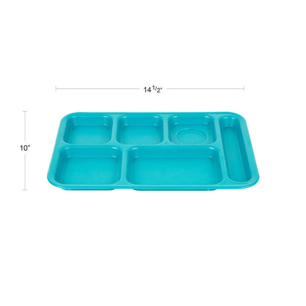 Khay Nhựa Hình Chữ Nhật Cambro PS1014414 6 Ngăn, 25.4 x 36.8 cm, Xanh Teal