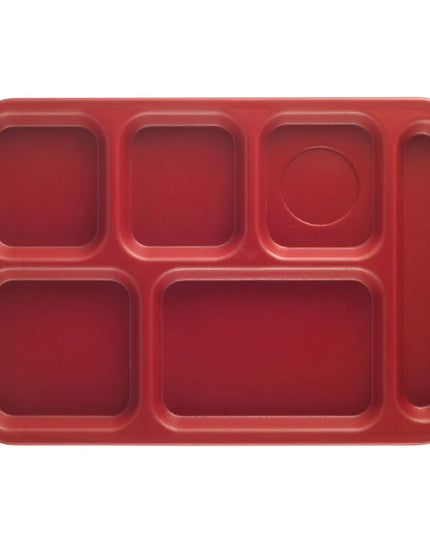 Khay Nhựa Hình Chữ Nhật Cambro PS1014416 6 Ngăn, 25.4 x 36.8 cm, Đỏ Cranberry
