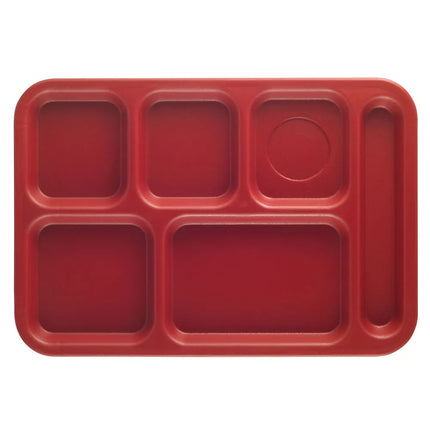 Khay Nhựa Hình Chữ Nhật Cambro PS1014416 6 Ngăn, 25.4 x 36.8 cm, Đỏ Cranberry