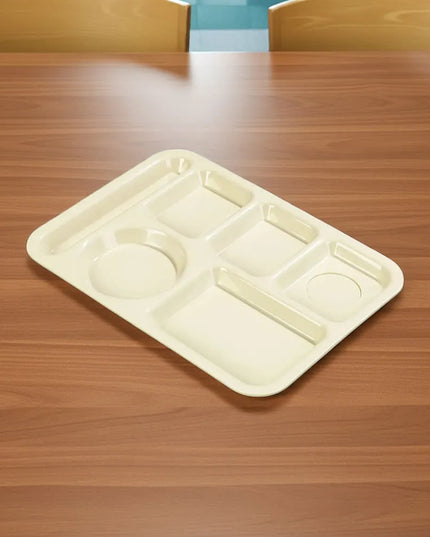 Khay Nhựa Hình Chữ Nhật Carlisle P61425 6 Ngăn, 35.2 x 25.4 cm, Be
