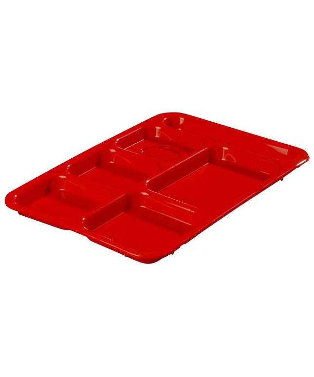 Khay Nhựa Hình Chữ Nhật Carlisle P614R05 6 Ngăn, 36.5 x 25.4 cm, Đỏ