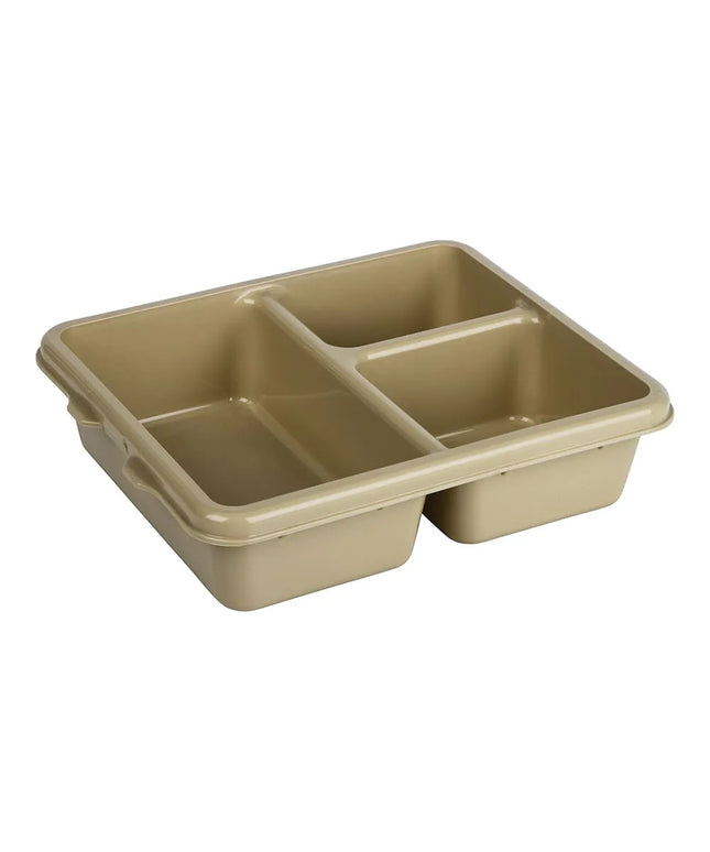 Khay Nhựa Phục Vụ Bữa Ăn Cambro 9113CP161 3 Ngăn, 22.5 x 27.1 cm, Be