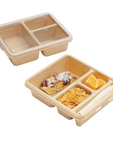 Khay Nhựa Phục Vụ Bữa Ăn Cambro 9113CW133 3 Ngăn 22.9 x 27.9 cm Màu Be