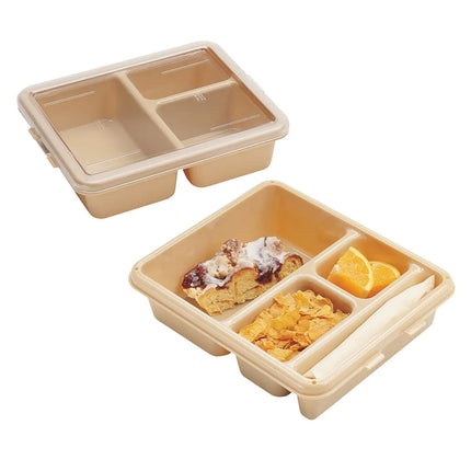 Khay Nhựa Phục Vụ Bữa Ăn Cambro 9113CW133 3 Ngăn 22.9 x 27.9 cm Màu Be
