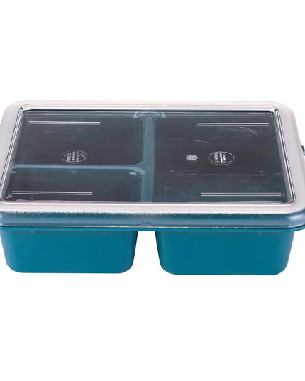 Khay Nhựa Phục Vụ Bữa Ăn Cambro 9113CW414 3 Ngăn 22.9 x 27.9 cm Màu Xanh Mòng Két