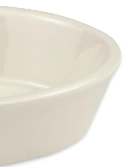 Khay Nướng Bầu Dục Homer Laughlin 600 14 cm 215 ml Viền Cuộn Màu Ngà