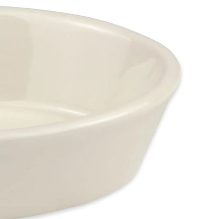 Khay Nướng Bầu Dục Homer Laughlin 600 14 cm 215 ml Viền Cuộn Màu Ngà