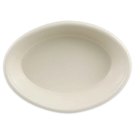 Khay Nướng Bầu Dục Homer Laughlin 600 14 cm 215 ml Viền Cuộn Màu Ngà