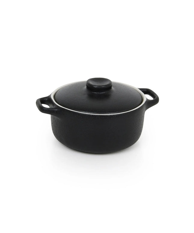 Khay Nướng Tròn Front of the House DBO134BKC23 Kiln® 207 ml Nắp Đậy - Sứ, Màu Đen