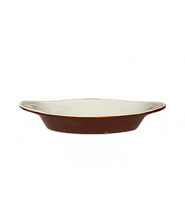 Khay Nướng Welsh Rarebit ITI WRO-8-B Hình Oval 237 ml - Stoneware Màu Caramel/American White