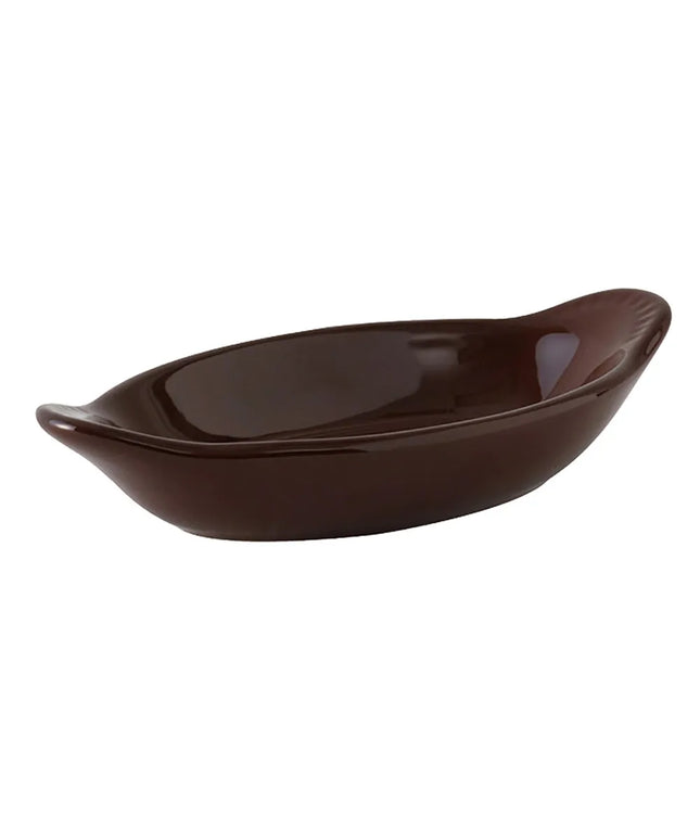 Khay Nướng Welsh Rarebit Tuxton DMN-045 Hình Oval 133 ml - Gốm DuraTux®© Màu Mahogany
