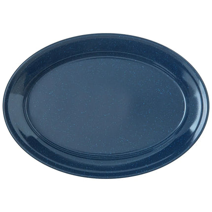 Khay Oval Melamine Dallas Ware Carlisle 4356035 30.5 cm x 21.6 cm, Cafe Blue