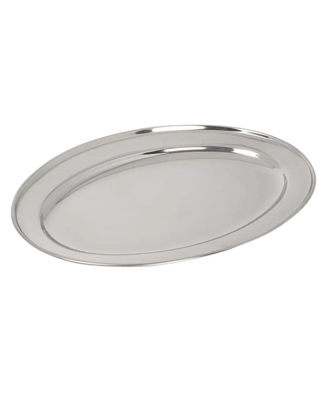 Khay Oval Winco OPL-18 45.7 x 29.2 cm, Thép Không Gỉ Dày