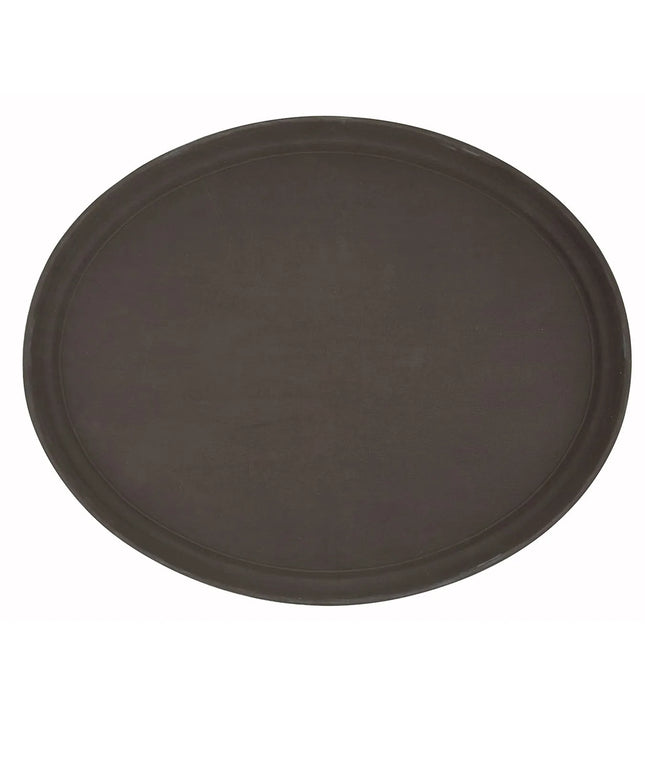 Khay Oval Winco TFG-2622N Fiberglass Màu Nâu 66 x 55.9 cm