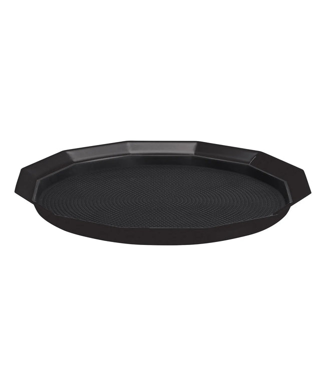 Khay Phục Vụ Chống Trượt Service Ideas TRPN1412RIBSBX 35.6 cm Miếng Lót Cao Su Tháo Rời, Inox, Màu Black Onyx
