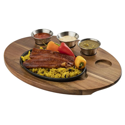 Khay Phục Vụ Fajita Bầu Dục Tablecraft 10710 43 x 31 cm, Gỗ Keo