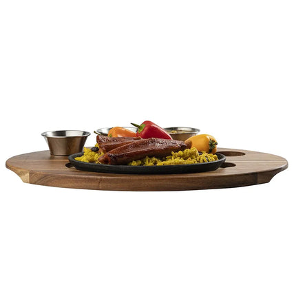 Khay Phục Vụ Fajita Bầu Dục Tablecraft 10710 43 x 31 cm, Gỗ Keo
