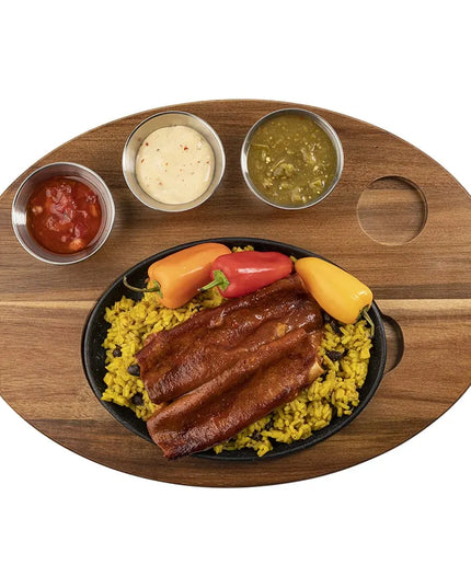 Khay Phục Vụ Fajita Bầu Dục Tablecraft 10710 43 x 31 cm, Gỗ Keo