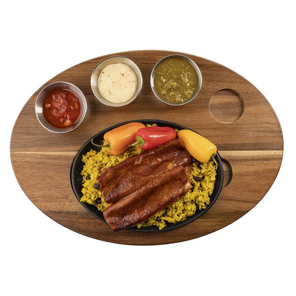 Khay Phục Vụ Fajita Bầu Dục Tablecraft 10710 43 x 31 cm, Gỗ Keo