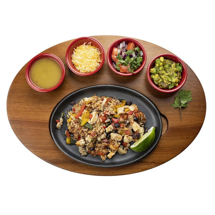 Khay Phục Vụ Fajita Bầu Dục Tablecraft 10710 43 x 31 cm, Gỗ Keo