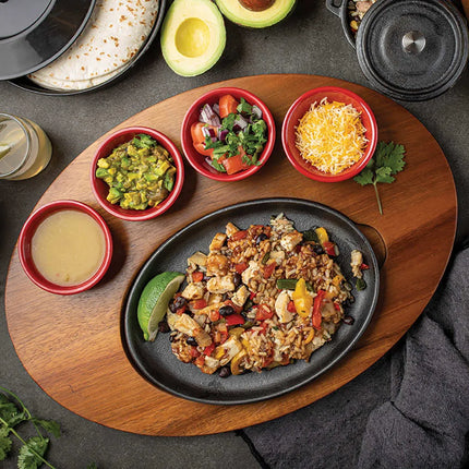 Khay Phục Vụ Fajita Bầu Dục Tablecraft 10710 43 x 31 cm, Gỗ Keo