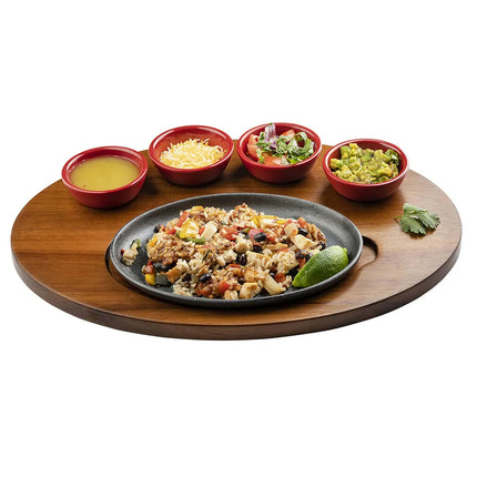Khay Phục Vụ Fajita Bầu Dục Tablecraft 10710 43 x 31 cm, Gỗ Keo