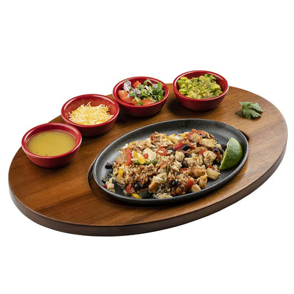 Khay Phục Vụ Fajita Bầu Dục Tablecraft 10710 43 x 31 cm, Gỗ Keo