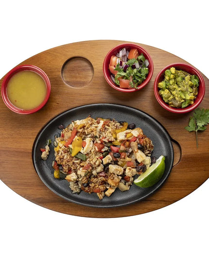 Khay Phục Vụ Fajita Bầu Dục Tablecraft 10710 43 x 31 cm, Gỗ Keo