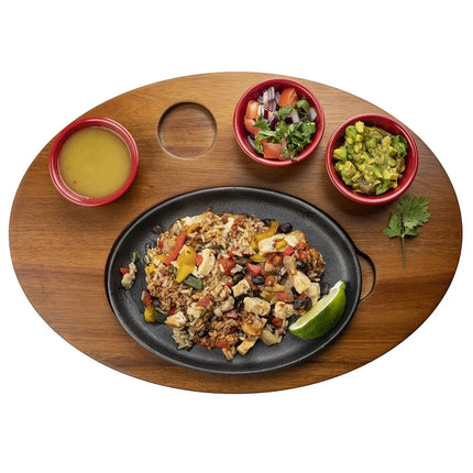 Khay Phục Vụ Fajita Bầu Dục Tablecraft 10710 43 x 31 cm, Gỗ Keo