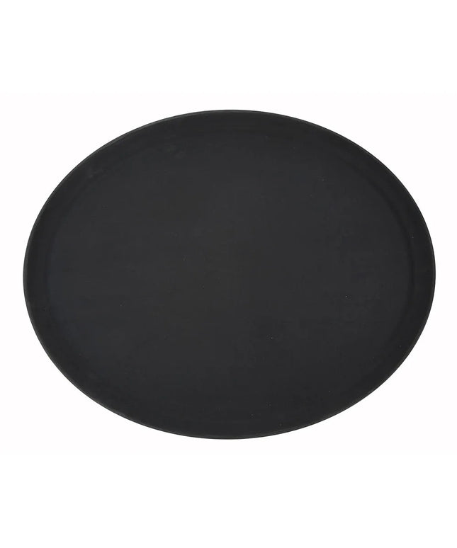 Khay Phục Vụ Hình Oval Winco TFG-2622K 66 x 55.9 cm - Sợi Thủy Tinh, Màu Đen