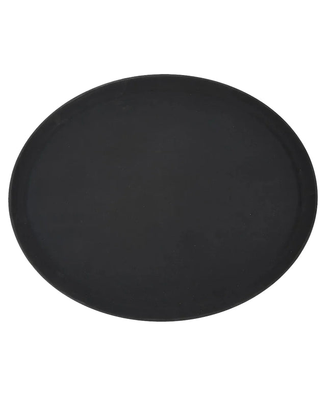 Khay Phục Vụ Hình Oval Winco TRH-2722K 68.6 x 55.9 cm - Nhựa Lót Cao Su, Màu Đen