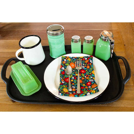 Khay Phục Vụ Melamine Tablecraft 10048 Có Tay Cầm Giả Gang 51.8 x 33.7 cm