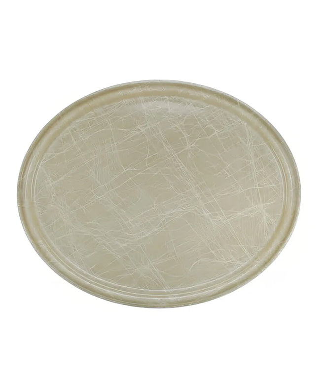 Khay Phục Vụ Oval Cambro 2500214 Fiberglass 48.9x61 cm Màu Be Abstract