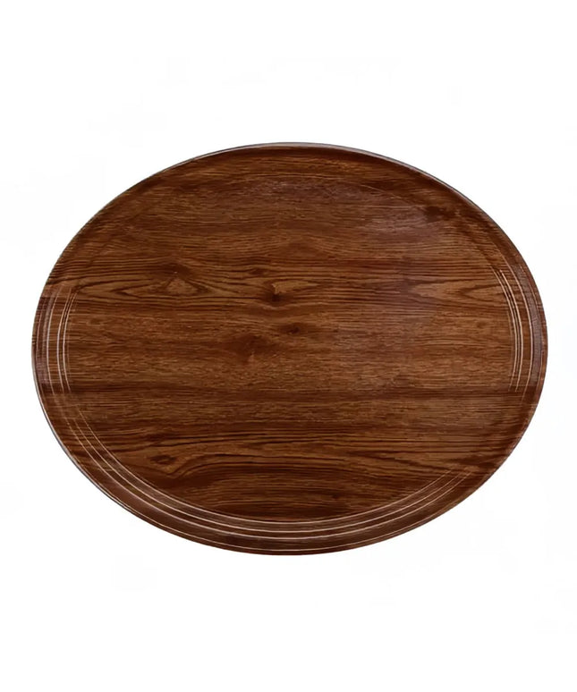 Khay Phục Vụ Oval Cambro 2500308 Camtray 48.9x61 cm Fiberglass Màu Burma Teak