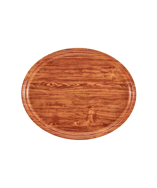 Khay Phục Vụ Oval Cambro 2500309 Camtray 48.9x61 cm Fiberglass Màu Java Teak