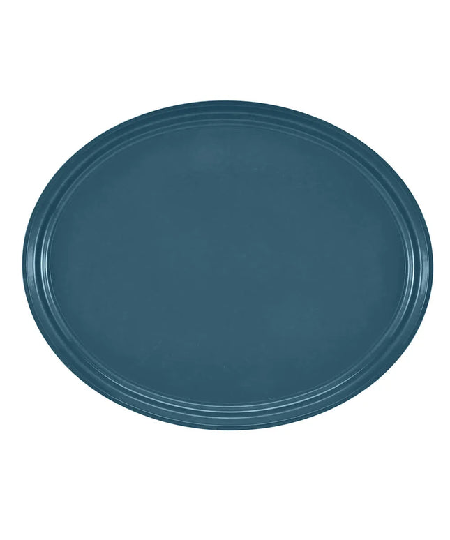 Khay Phục Vụ Oval Cambro 2500401 Fiberglass 48.9x61 cm Màu Xanh Slate