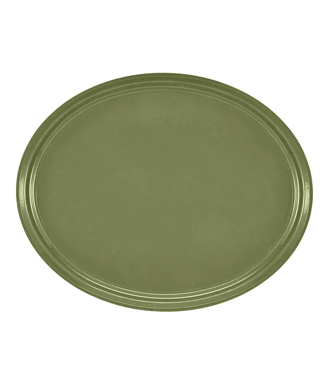 Khay Phục Vụ Oval Cambro 2500428 Fiberglass 48.9x61 cm Màu Xanh Olive