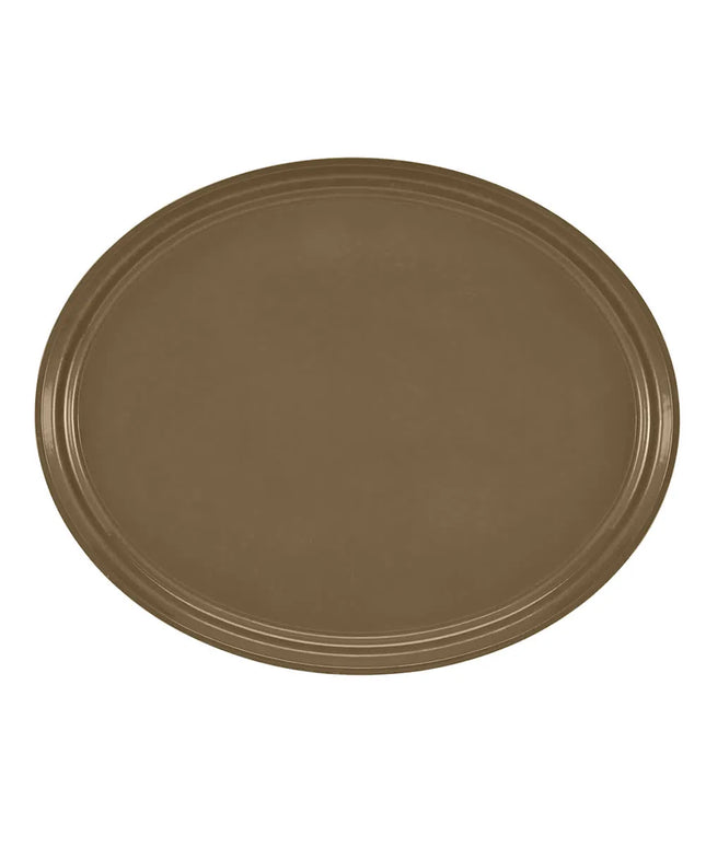 Khay Phục Vụ Oval Cambro 2500513 Fiberglass 48.9x61 cm Màu Bay Leaf Brown