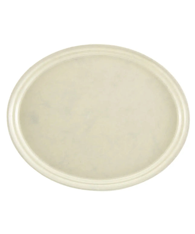 Khay Phục Vụ Oval Cambro 2500531 Fiberglass 48.9 x 61 cm - Galaxy Antique Parchment Bạc