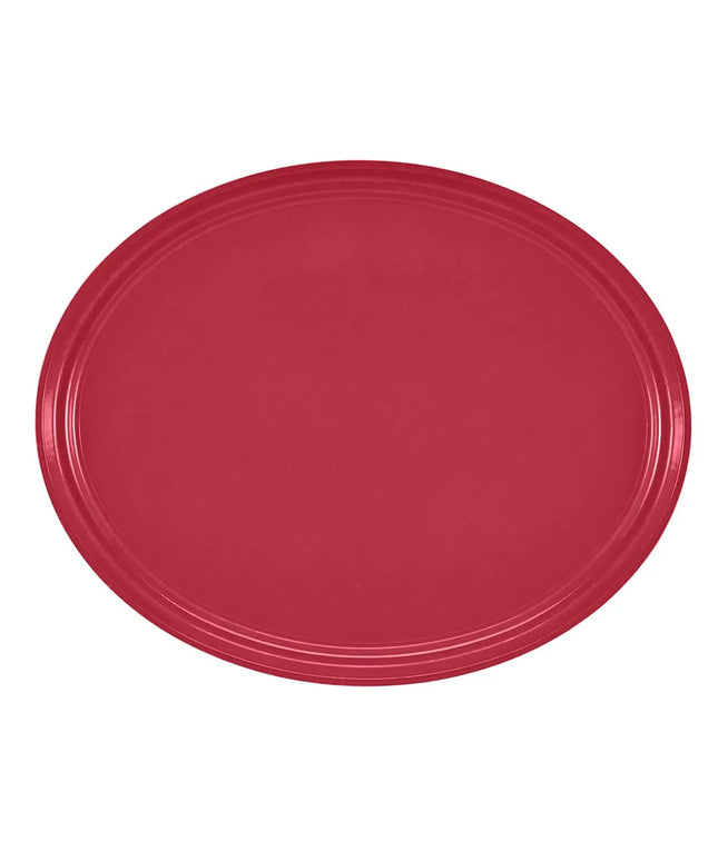 Khay Phục Vụ Oval Cambro 2700221 55.9x68.6 cm Nhựa Sợi Thủy Tinh Màu Đỏ Ever Red