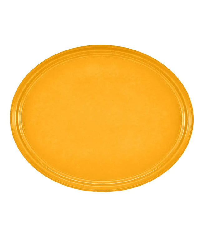 Khay Phục Vụ Oval Cambro 2700504 55.9x68.6 cm Nhựa Sợi Thủy Tinh Màu Vàng Mù Tạt