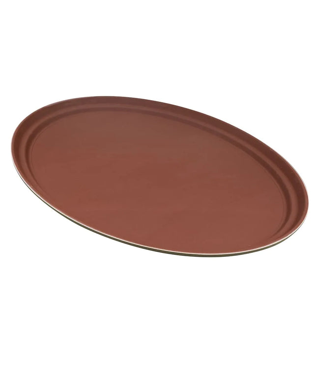 Khay Phục Vụ Oval GET NS-2500-BR - 63.5x50.8 cm, Melamine, Màu Nâu