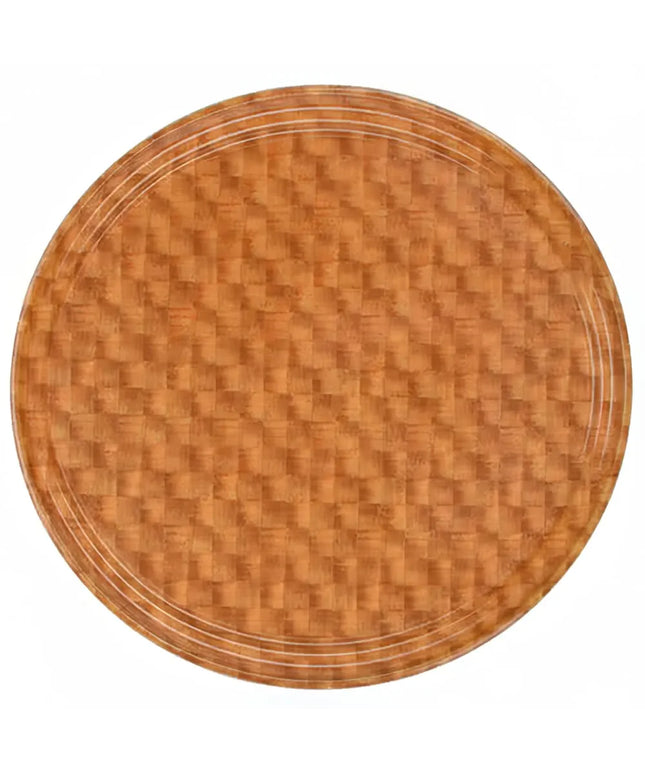 Khay Phục Vụ Tròn Camtray Cambro 1400302 35.6 cm, Fiberglass, Màu Light Basket Weave