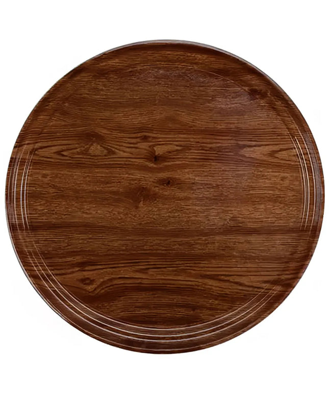 Khay Phục Vụ Tròn Camtray Cambro 1400304 35.6 cm, Fiberglass, Màu Country Oak