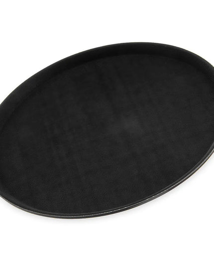Khay Phục Vụ Tròn Carlisle 1600GL004 41.7 cm, Lót Cao Su, Màu Đen