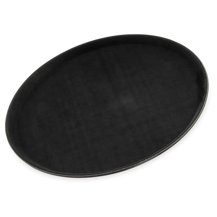 Khay Phục Vụ Tròn Carlisle 1600GL004 41.7 cm, Lót Cao Su, Màu Đen